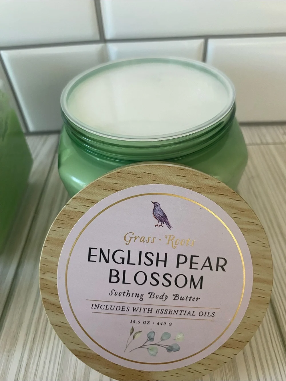 Grass Roots English Pear Blossom Body Scrub / Body Butter 37.5 oz.